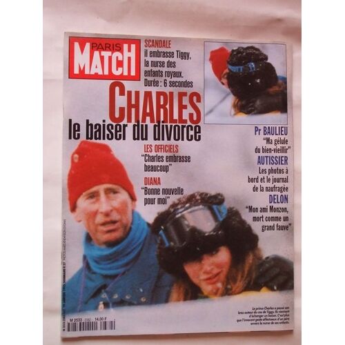Paris Match  N° 2382 : Charles Le Baiser Du Divorce. Autissier. Delon