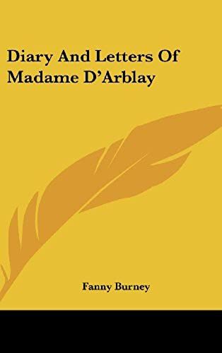 Diary And Letters Of Madame D'arblay
