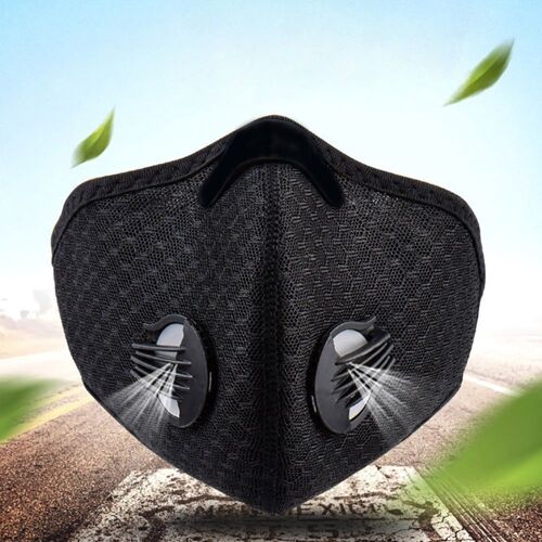 Filtre De Masque De Demi-Masque De Ski De Vélo De Vélo De Vélo De Vélo Anti-Poussière Unisexe Noir