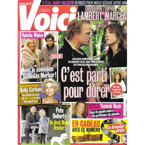 Voici Christophe Lambert Sophie Marceau Ophelie Winter Kelly Carlson Yannick Noah  N° 1004 : Christophe Lambert Et Sophie Marceau Ne Se Cachent Plus