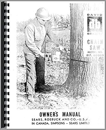 Misc. Tractors David Bradley Chain Saw Model 917-60003 (1950's) (Rare) Operators + Parts Manual