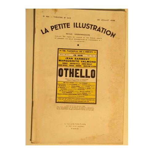 La Petite Illustration N° 881 Théatre N° 442 30 Juillet 1938