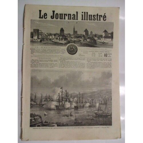Le Journal Illustré 1864 Strasbourg  N° 24 : Gravur Arrivée De L'empereur Et De L'imp Du Mexique A La Vera-Cruz.Regates En Angleterre.Les Élégante Du Turf.Victor-Emmanuel En Costume De Chasse