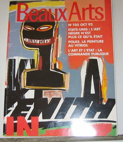 Beaux Arts Magazine - N°105 - Octobre 1992 - Etats-Unis: L'art Negre N'est Plus Ce Qu'il Etait - Ploke, La Peinture Au Vitriol - L'art Et L'etat: La Commande Publique