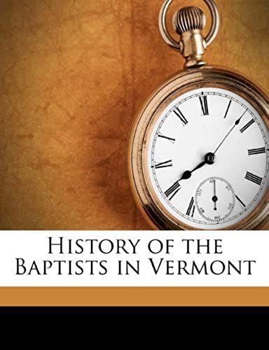 History Of The Baptists In Vermont