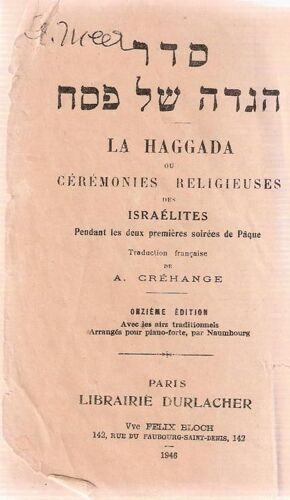 La Haggada, Ou Cérémonies Religieuses Des Israélites