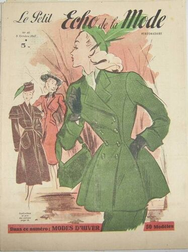 Le Petit Echo De La Mode  N° 40 : Dimanche 3 Oct. 1937 / 59è Année/ N°40