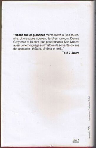 Soixante-Dix Ans Sur Les Planches