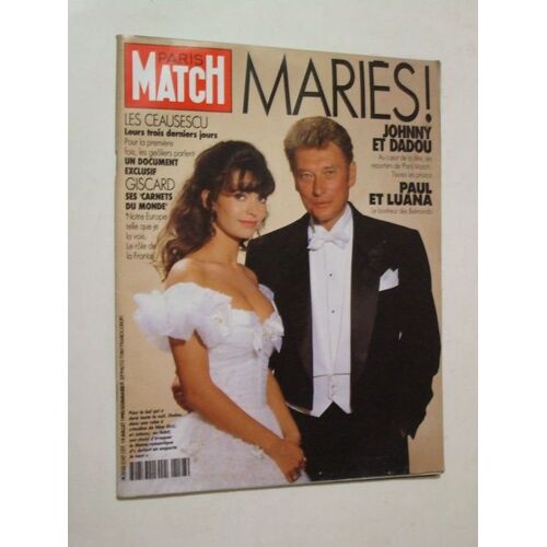 Paris Match N° 2147 : Maries ! Johnny Et Dadou