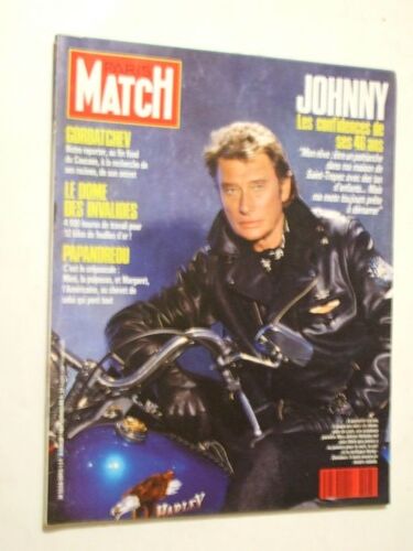 Paris Match  N° 2093 : Johnny Les Confidences De Ses 46 Ans