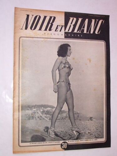 Noir Et Blanc  N° 191 : La Vaillante Jeannine Nolland,Athlète Et Passionnée De Culture Physique,Prend Le Dernier Bain De L'année