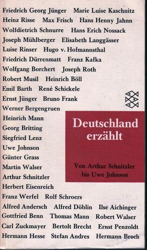 Deutschland Erzählt, Von Arthur Schnitzler Bis Uwe Johnson