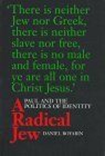 A Radical Jew : Paul And The Politics Of Identity Contraversions : Critical Studies In Jewish Literature, Culture, And Society