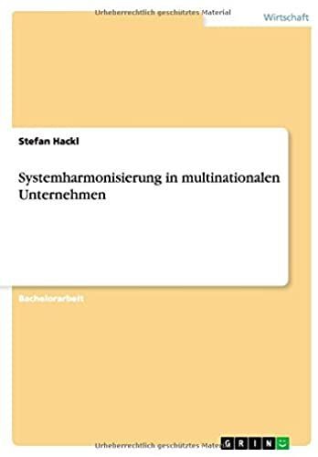 Systemharmonisierung In Multinationalen Unternehmen