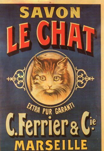 Carte Postale N°10605-( Ref Clas Jaun) Theme Publicite Savon Le Chat - Extra Pur Garanti C. Ferrier Et Cie - Marseille