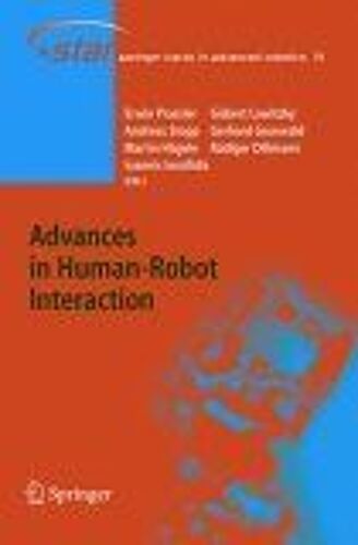 Advances In Human-Robot Interaction Springer Tracts In Advanced Robotics