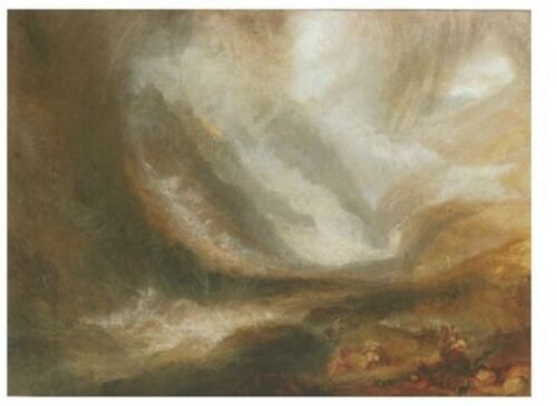 William Turner. " Valléd D Aosta - Temps Orageux Et Tourmente De Neige ", 1836/37