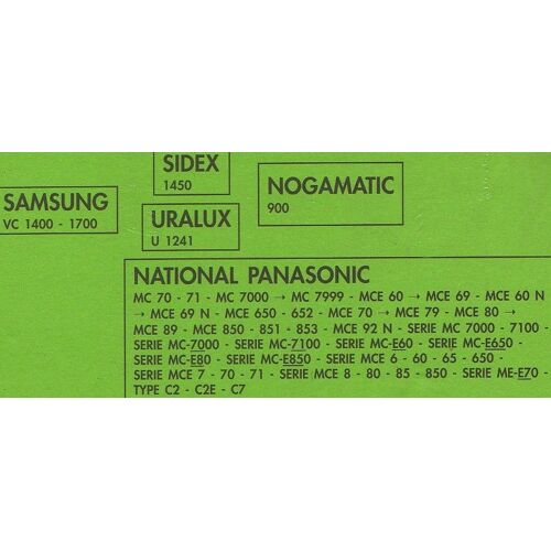 Lot de 10 sacs aspirateur Aspifilter Ref 2506 pour SAMSUNG - SIDEX - NOGAMATIC - URALUX - PANASONIC serie MC, MCE, ME