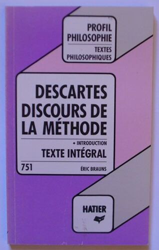 Profil N 751 : Discours De La Methode Descartes