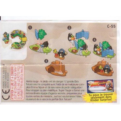 Kinder (Plastikpuzzle / Puzzle En Plastique) - Mission Taupe Secret (2004) / Mission Maulwurf Gartenland - Mpg C-55 / Mpg C55 : Wo Ist Dr. Mole ?