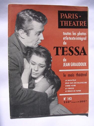 Paris Théâtre N° 143 : Tessa De Jean Giraudoux
