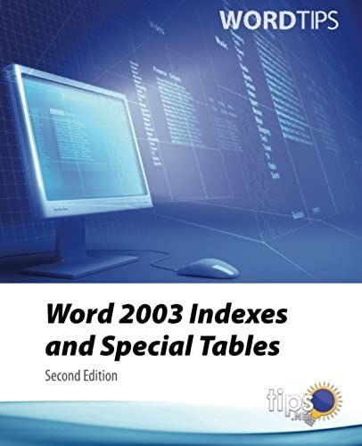 Word 2003 Indexes And Special Tables