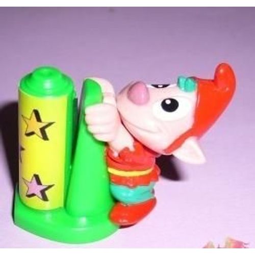 Kinder : La Figurine + Son Bpz - Série : Les Lutins De Noël - Sn3 / S-N-3 : Le Lutin " Ciseau "
