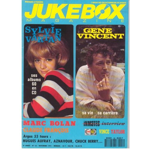 Juke Box Magazine  N° 53 : Sylvie Vartan,Gene Vincent,Marc Bolan,Claude François,Vince Taylor,Aznavour,Auffray