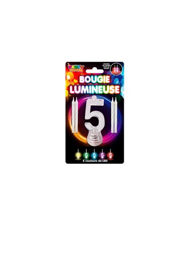 Bougies Lumineuses Led Chiffre 5