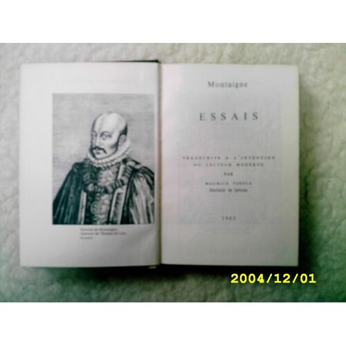 Essais    -   Transcrits A L Intention Du Lecteur Moderne Par Maurice Toesca    ----