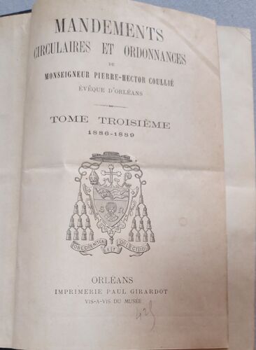 Mandements - Circulaires Et Ordonnances