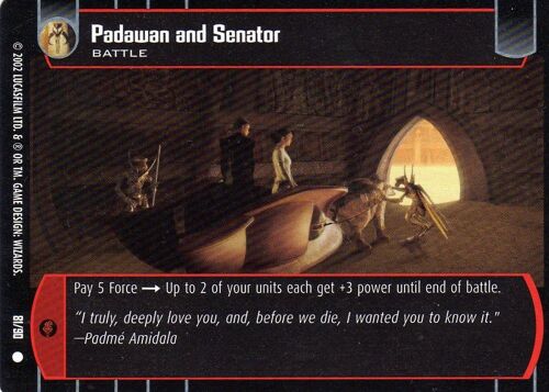 Star Wars Trading Card Game - Padawan And Senator - Vo