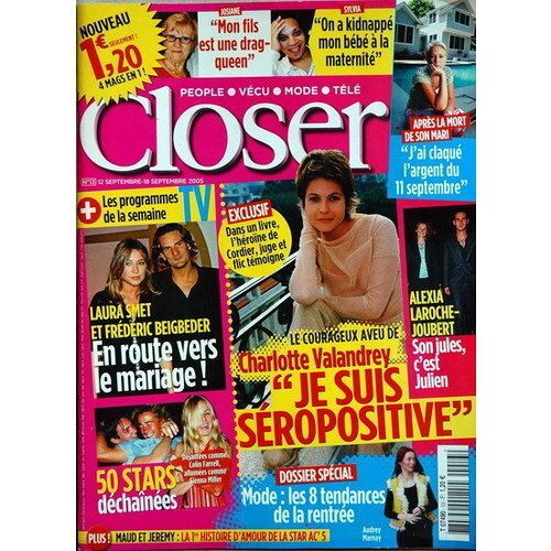 Closer  N° 13 : Charlotte Valandrey "Je Suis Séropositive"