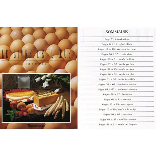 Le Livre De L'oeuf : Recettes Tupperware