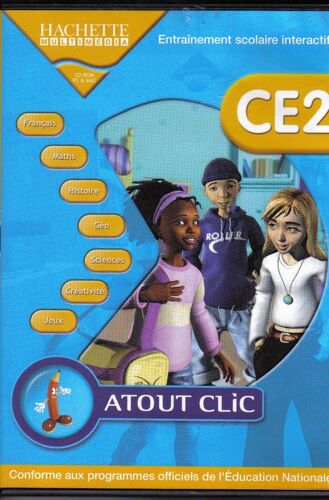 Hachette Multimedia - Atout Clic - Entrainement Scolaire Ce2 (Français,Maths,Histoire,Geo,Sciences,Créativité,Jeux) Pc