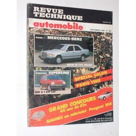 Revue Technique Automobile, Septembre 1988, N° 495, Étude Mercedes-Benz Série W 124 Diesel, Évolution Supercinq 956 À 1237 Cm3, Spécial Salon Paris 1988