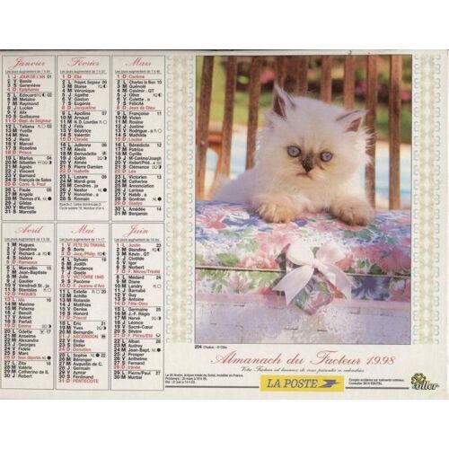 Almanach Du Facteur 1998 - Chat