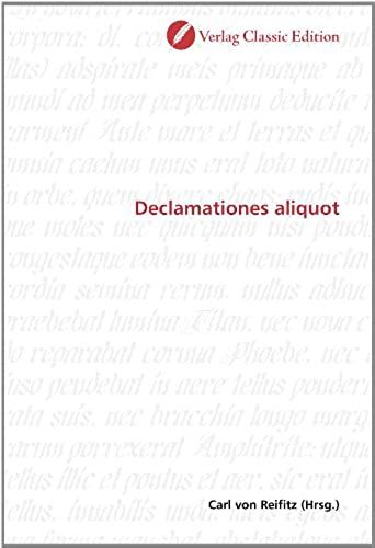 Declamationes Aliquot (German Edition)