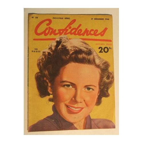 Confidences N° 58 Du 17/12/1948