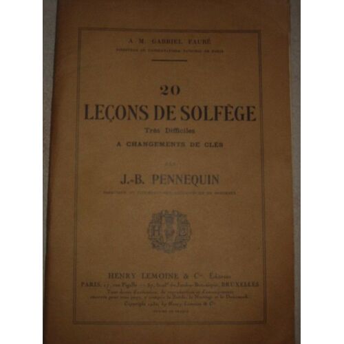 20 Leçons De Solfège Très Difficiles À Changements De Clés