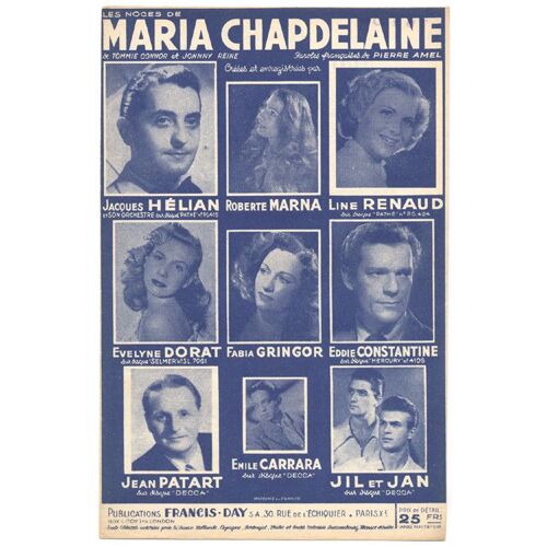 Maria Chapdelaine (Les Noces De) (1949) Eddie Constantine, Line Renaud, Jil & Jan, Jacques Hélian