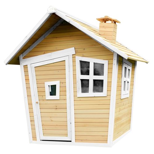 Maisonnette En Bois Fsc | Maison De Jeux Pour L'extérieur / Jardin En Marron & Blanc | Maisonnette / Cabane De Jeu Avec Des Fenêtres - Axi Alice