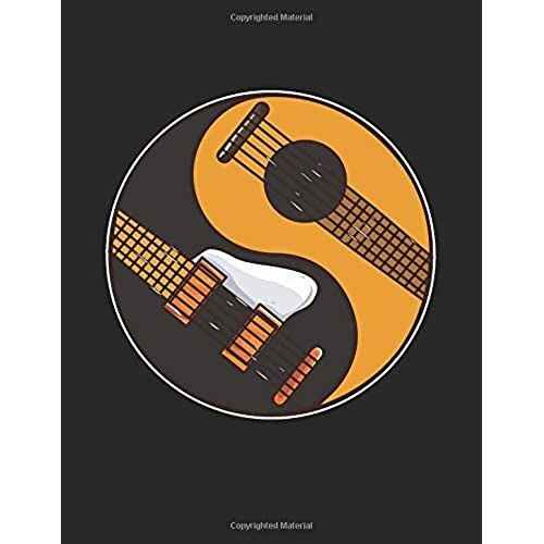Guitar Tab Notebook: Ying And Yang Cover - 6 Strings Tabs With Space For Headlines 8.5x11"