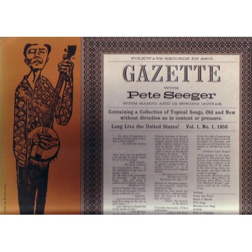 Gazette With Pete Seeger With Banjo And 12 String Guitar