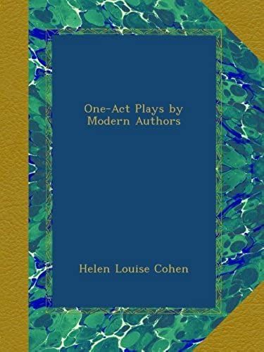 One-Act Plays By Modern Authors