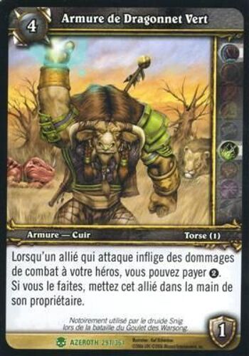 Armure De Dragonnet Vert - World Of Warcraft - Heros D'azeroth - Wow - Vf - Jcc - Tcg - Unco