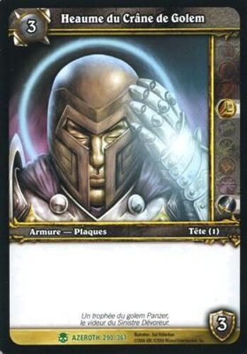 Heaume Du Crane De Golem - World Of Warcraft - Heros D'azeroth - Wow - Vf - Jcc - Tcg - Unco