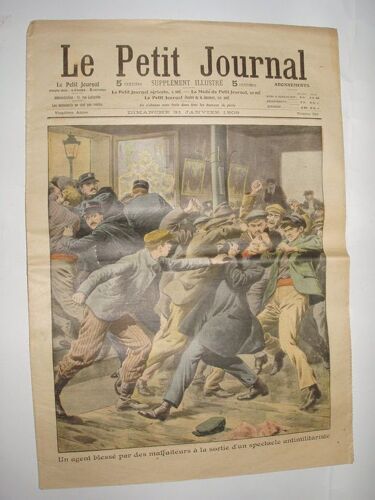 Le Petit Journal, Supplément Illustré N° 950 : Sortie D'un Spectacle Antimilitariste À Aubervilliers.(Gravure En Première Page) - Gravure En Dernière Page: Des Aigles En Bretagne