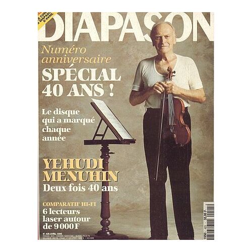 Diapason / 1996 /  N° 425 : Yehudi Menuhin  Deux Fois 40 Ans