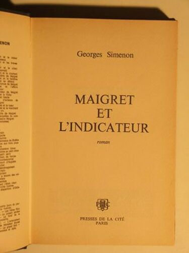 Maigret Et L'indicateur